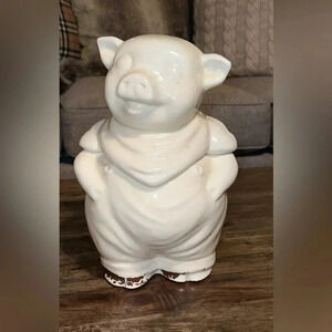 Vintage Antique Shawnee Smiling Smiley Pig 11” Cookie Jar USA